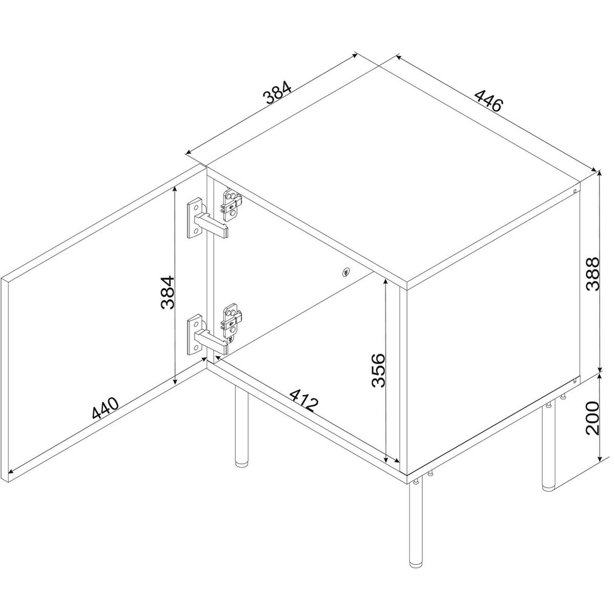 Nattduksbord Cama Meble ISLA 400069
